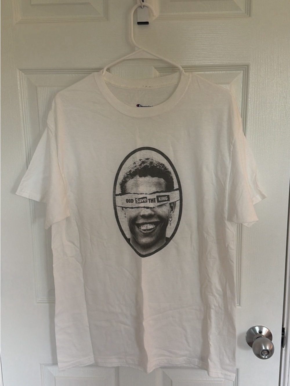 Ronaldo - Champion White Graphic Tee - 'God Save The King'